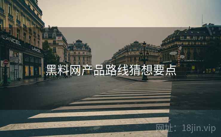 黑料网产品路线猜想要点