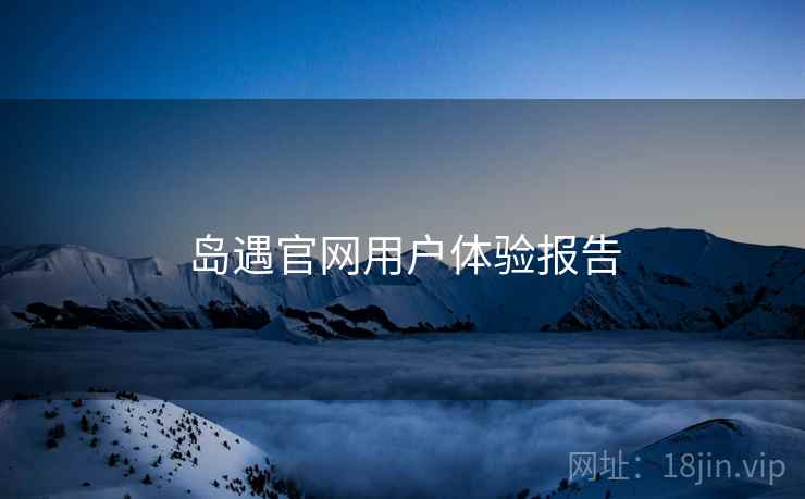 岛遇官网用户体验报告
