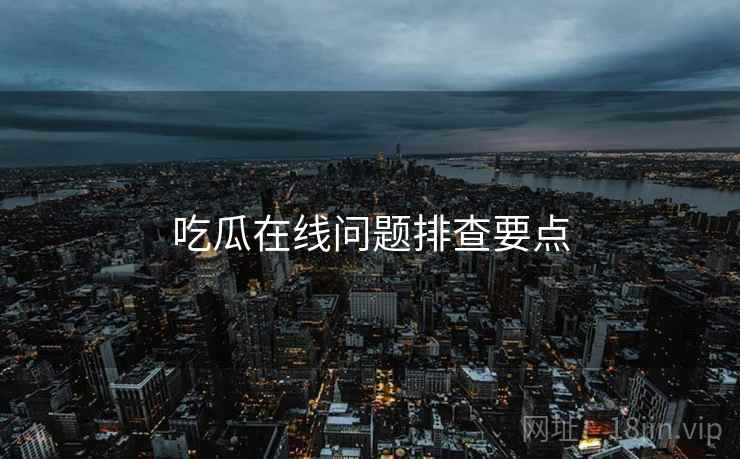 吃瓜在线问题排查要点